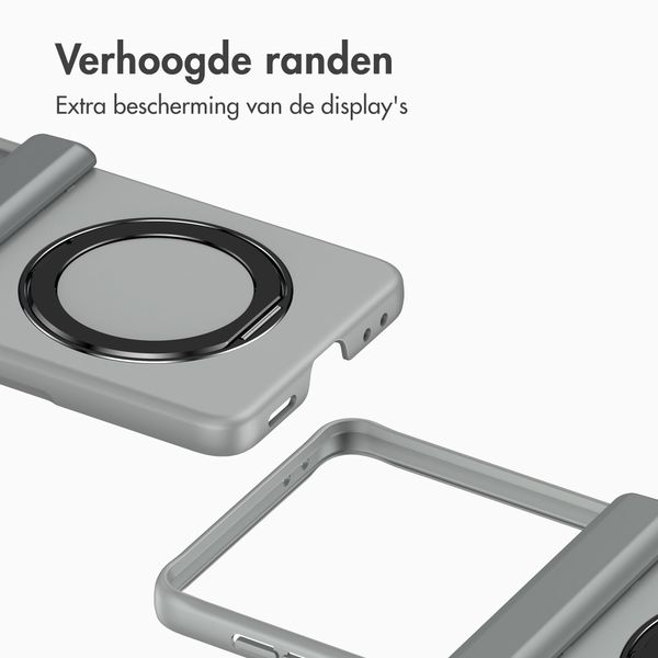 Accezz Color Backcover met MagSafe en Ringstand Samsung Galaxy Z Flip 8 - Grijs