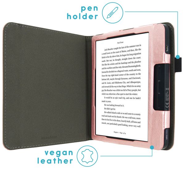 imoshion Vegan Leather Bookcase Tolino Vision 5 - Rosé Goud