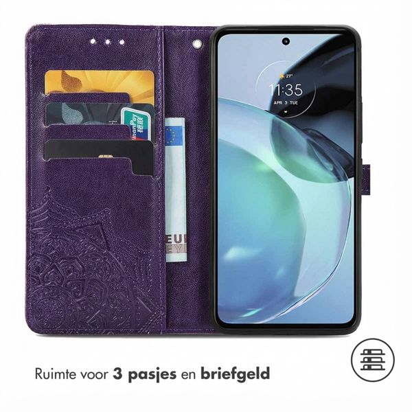 imoshion Mandala Bookcase Motorola Moto G72 - Paars