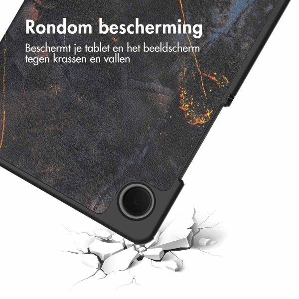 imoshion Design Trifold Bookcase Samsung Galaxy Tab A11 / A9 8.7 inch - Black Marble