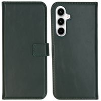 Selencia Echt Leren Bookcase Samsung Galaxy A55 - Groen