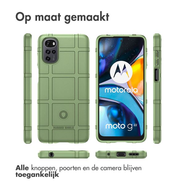 imoshion Rugged Shield Backcover Motorola Moto G22 / E32 / E32s - Donkergroen