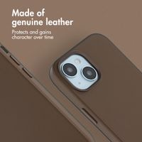 Accezz Leather Back Cover with MagSafe Apple iPhone 15 - Coffee Brown