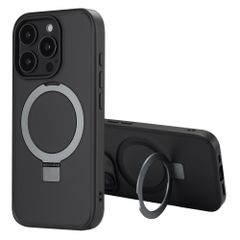 Accezz Ring Stand Backcover met MagSafe Apple iPhone 16 Pro - Zwart