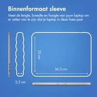 imoshion Puffer Laptop hoes 15-16 inch - Laptopsleeve - Cobalt Blue