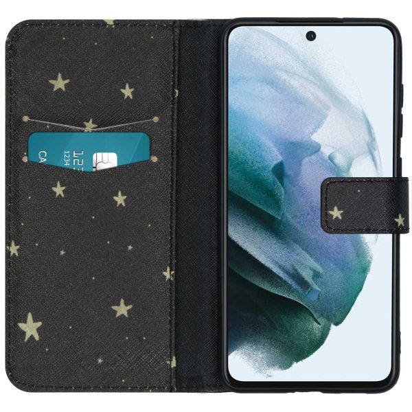 imoshion Design Softcase Bookcase Galaxy S21 FE - Stars Gold