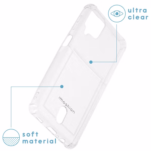 imoshion Softcase Backcover met pashouder Samsung Galaxy A12 - Transparant