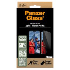 PanzerGlass Privacy Ultra-Wide Fit Anti-Bacterial Screenprotector incl. applicator Apple iPhone 16 Pro Max
