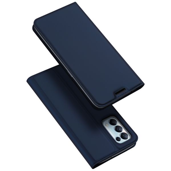 Dux Ducis Slim Softcase Bookcase Oppo Find X3 Lite - Donkerblauw