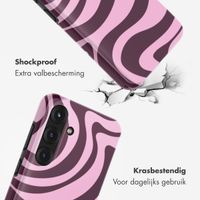 Selencia Vivid Backcover met MagSafe Samsung Galaxy S25 - Wavy Swirl Pink Plum