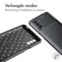 imoshion Carbon Softcase Backcover Motorola Moto G41 - Zwart