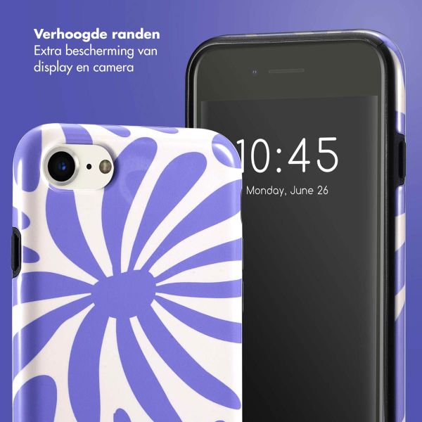 Selencia Vivid Backcover Apple iPhone SE (2022 / 2020) / 8 / 7 / 6(s) - Modern Bloom Sapphire Blue