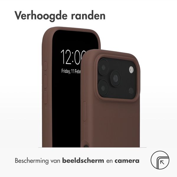 Accezz Liquid Silicone Backcover met MagSafe Apple iPhone 18 Pro / 17 Pro - New Tea Brown