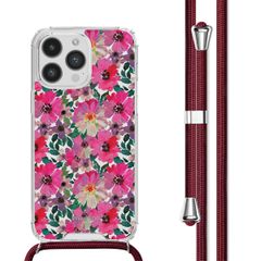 imoshion Design hoesje met koord iPhone 14 Pro Max - Flower Water