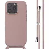 imoshion Siliconen hoesje met koord Apple iPhone 16 Pro - Sand Pink