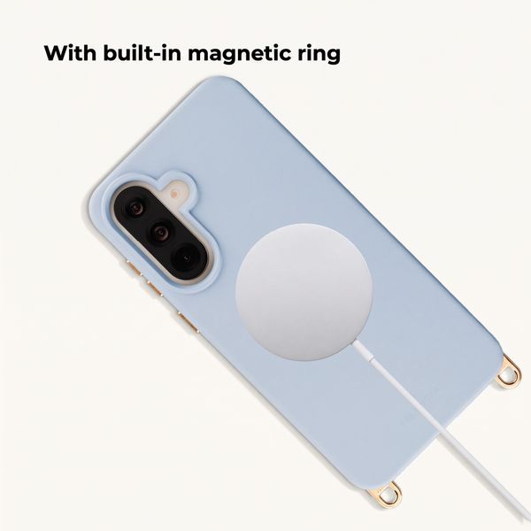 Selencia Rivièra MagSafe Case with detachable hooks Samsung Galaxy A36 / A56 - Powder Blue
