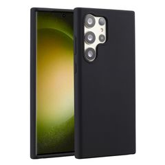 Accezz Liquid Silicone Backcover Samsung Galaxy S23 Ultra - Zwart