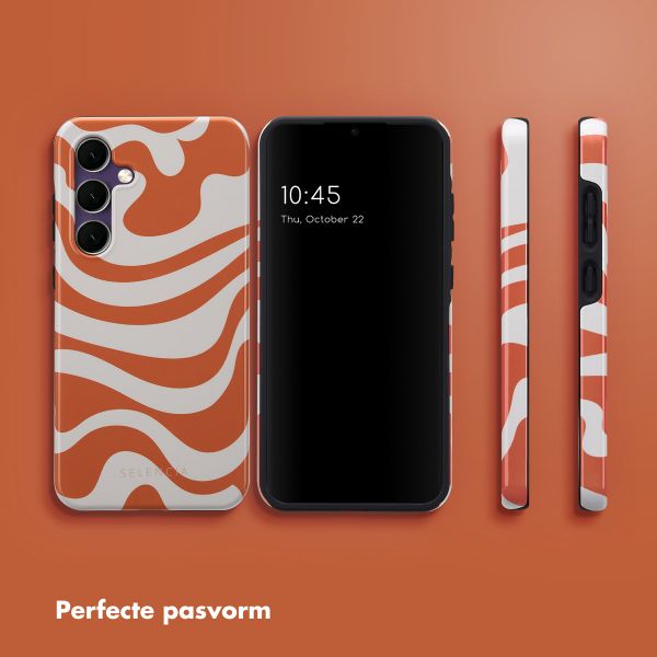 Selencia Vivid Tough Backcover Samsung Galaxy S24 FE - Dream Swirl Orange