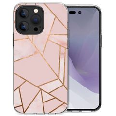 imoshion Design hoesje iPhone 14 Pro Max - Grafisch Koper / Roze