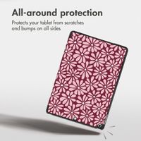 imoshion Design Trifold Case Apple iPad 9 (2021) 10.2 inch / iPad 8 (2020) 10.2 inch / iPad 7 (2019) 10.2 inch - Bloom Love Blush