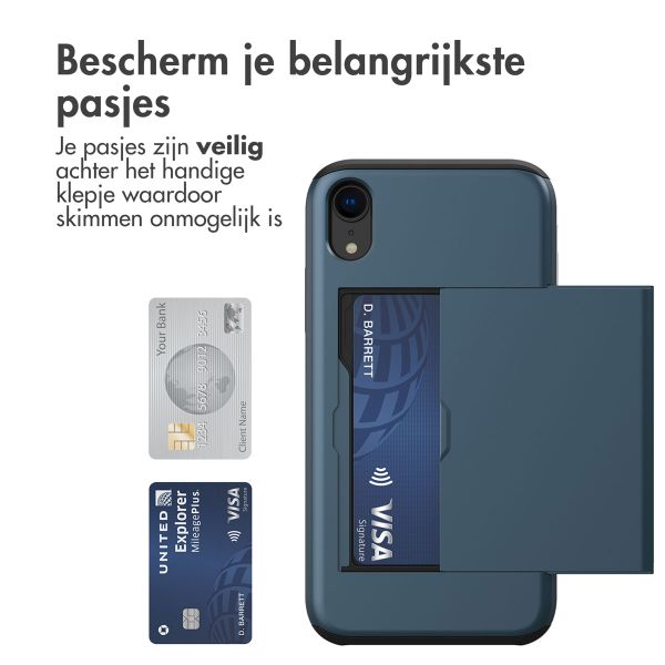 imoshion Backcover met pasjeshouder Apple iPhone Xr - Donkerblauw