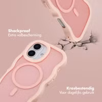 Selencia Wavy Backcover met MagSafe Apple iPhone 17 - Soft Pink
