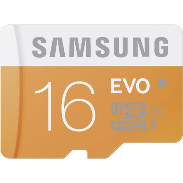 Samsung 16GB EVO Plus microSDHC geheugenkaart klasse 10 + adapter