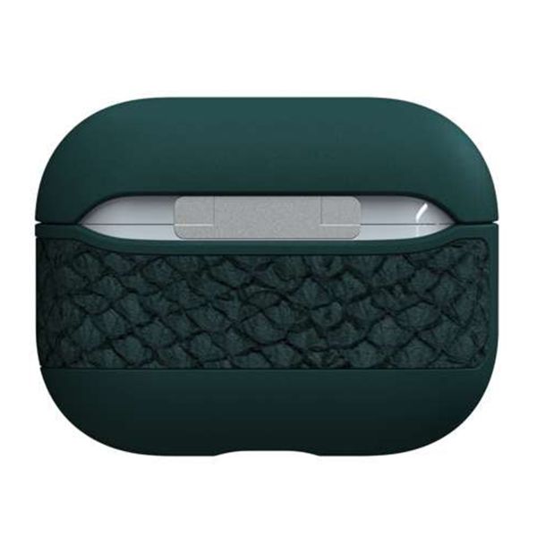 Njorð Collections Salmon Leather Case Apple AirPods Pro 1 / Pro 2 - Dark Green