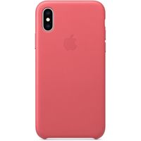 Apple Leather Backcover iPhone Xs - Peony Pink