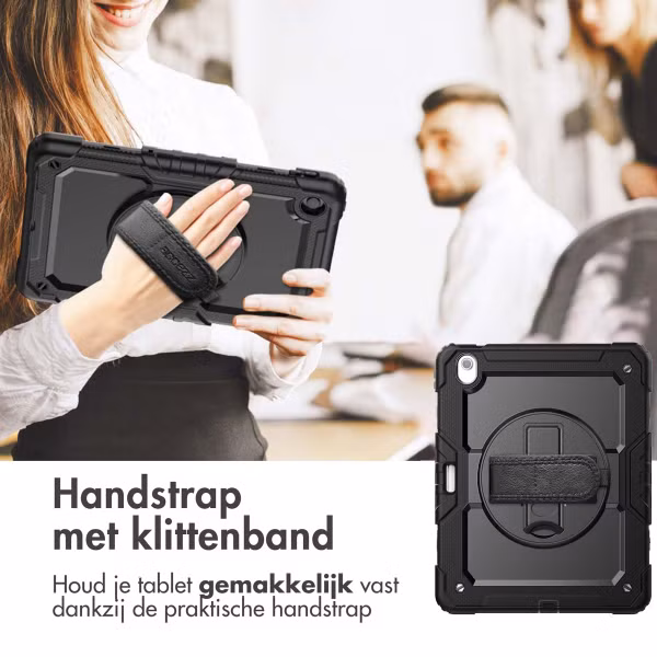 Accezz Rugged Backcover met schouderstrap Apple iPad Air 13 inch (2025) M3 / (2024) M2 - Zwart