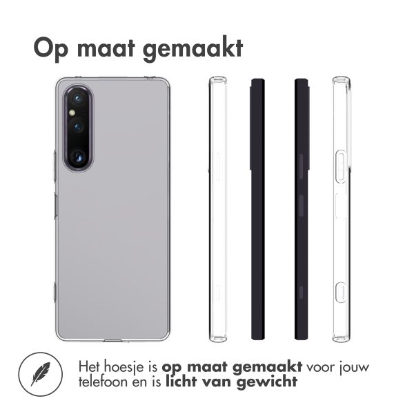 Accezz Clear Backcover Sony Xperia 1 V - Transparant