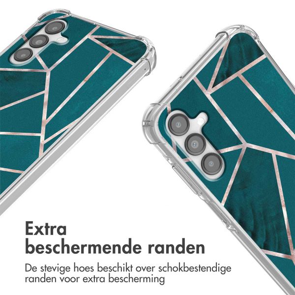 imoshion Design hoesje met koord Samsung Galaxy A14 (5G/4G) - Petrol Green Graphic