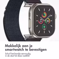 imoshion Nylon Alpine bandje Apple Watch Series 1 t/m 9 / SE (38/40/41 mm) | Series 10 / 11 (42 mm) - Indigo