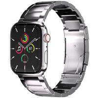 Accezz Mat Titanium bandje Apple Watch Series 1 t/m 9 / SE (38/40/41 mm) | Series 10 / 11 (42 mm) - Zilver