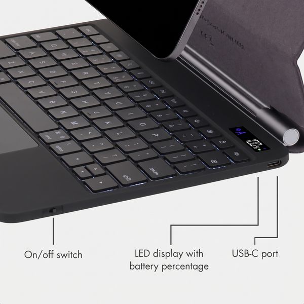 Accezz Magnetic Bluetooth Keyboard Apple iPad Air 13 inch (2026) M4 / (2025) M3 / (2024) M2 / iPad Pro 12.9 (2018/2020/2021/2022) - QWERTY / NL - Black