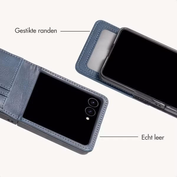 imoshion Luxe Bookcase Samsung Galaxy Z Flip 8 - Donkerblauw