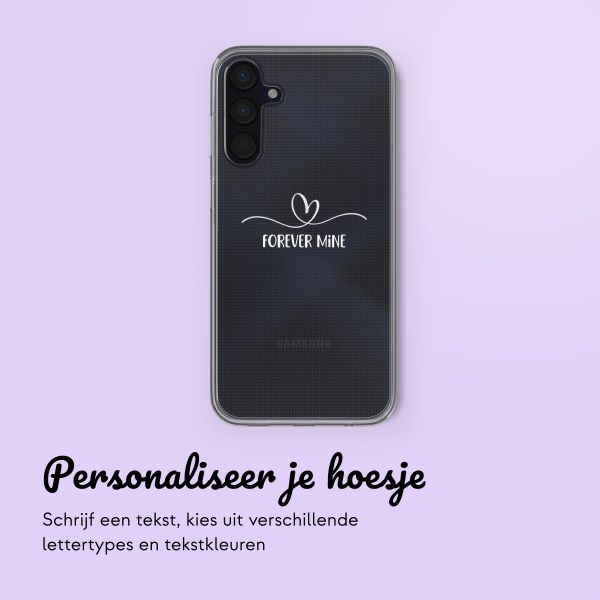 Gepersonaliseerd hoesje met sierlijk hartje Samsung Galaxy A15 - Transparant