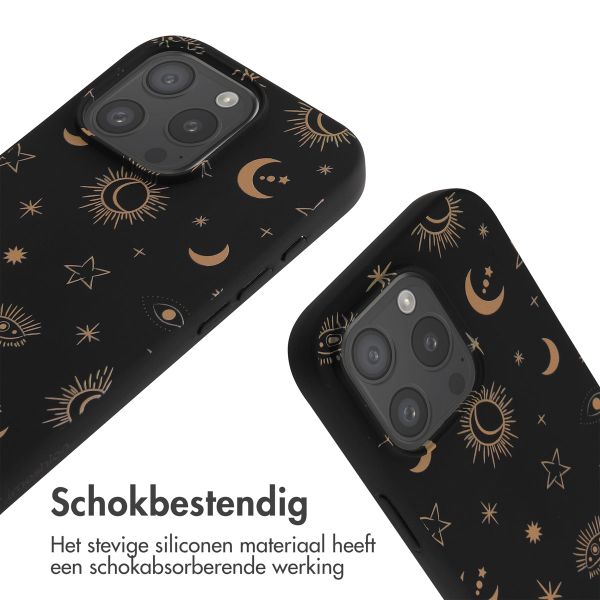 imoshion Siliconen design hoesje met koord iPhone 16 Pro - Sky Black