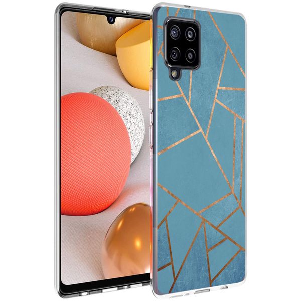 imoshion Design hoesje Samsung Galaxy A42 - Grafisch Koper / Blauw