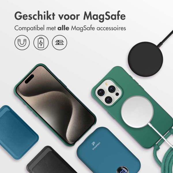 imoshion Color Backcover met afneembaar koord MagSafe Apple iPhone 15 Pro Max - Donkergroen
