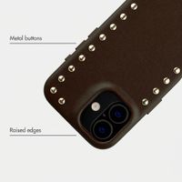Selencia Studs Back Cover with MagSafe Apple iPhone 16 - Cacao Crush