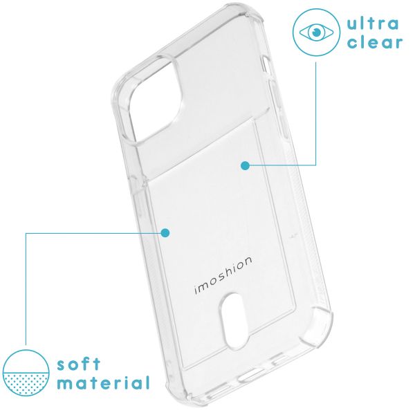 imoshion Softcase Backcover met pashouder iPhone 13 - Transparant