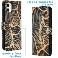 imoshion Design Softcase Bookcase iPhone 11 - Golden Leaves