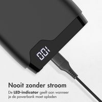 imoshion Powerbank 20.000 mAh + Accezz Ultra Slim GaN Oplader + Accezz USB-C naar USB-C kabel - 1 meter - Zwart