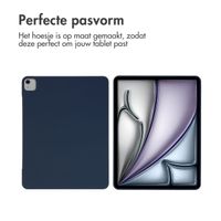 Accezz Liquid Silicone Backcover met penhouder Apple iPad Air 13 inch (2025) M3 / (2024) M2 - Donkerblauw
