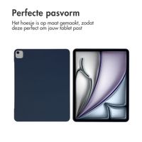 Accezz Liquid Silicone Backcover met penhouder iPad Air 13 inch (2025) M3 / (2024) M2 - Donkerblauw