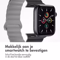 imoshion Magnetisch Siliconen bandje Apple Watch Series 1 t/m 11 / SE / Ultra (44/45/46/49 mm) - Zwart / Grijs