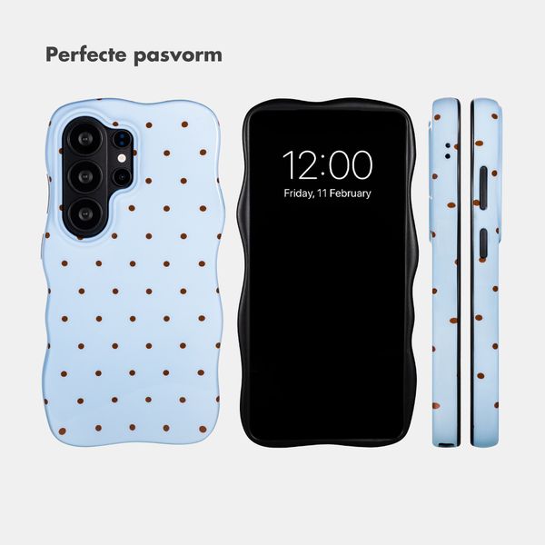 Selencia Vivid Wavy Backcover met MagSafe Samsung Galaxy S26 Ultra - Happy Dots Digital Sky
