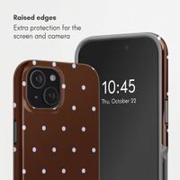 Selencia Vivid Back Cover Apple iPhone 15 - Happy Dots Chocolate