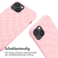 imoshion Siliconen design hoesje met koord iPhone 13 - Retro Pink